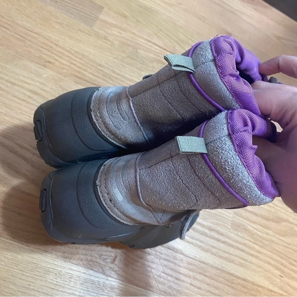 Sporto Winter Snow Boots Sz 13 Purple Gray Insulated Kids Girls Youth